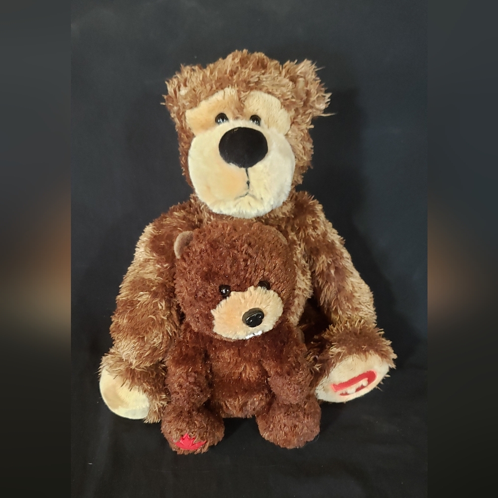 GUND Brown Plush Teddy Bear & Beaver Set